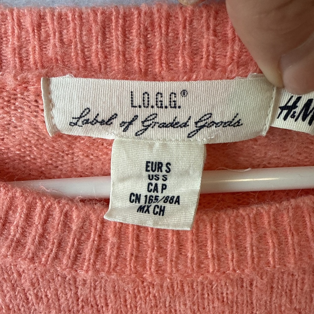 H&M L.O.G.G. Disney Mickey Soft Wool Blend Fuzzy Knit Sweater S 90s Nostalgia - Picture 4 of 10